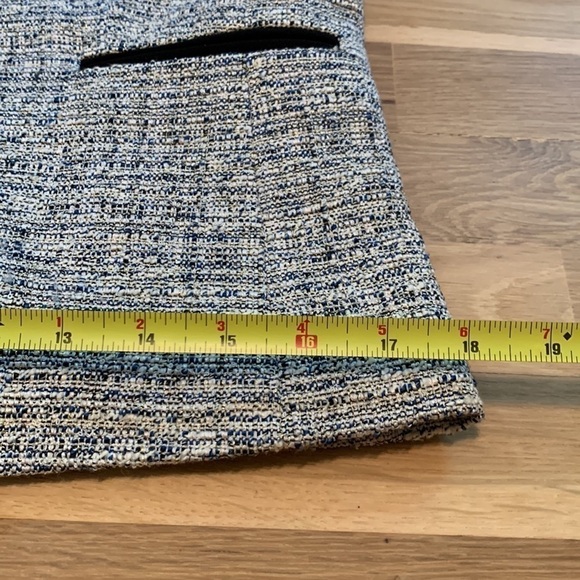 KASPER Cropped 3/4 Sleeve Tweed Jacket Blue White & Black Women’s 2P - Picture 13 of 16